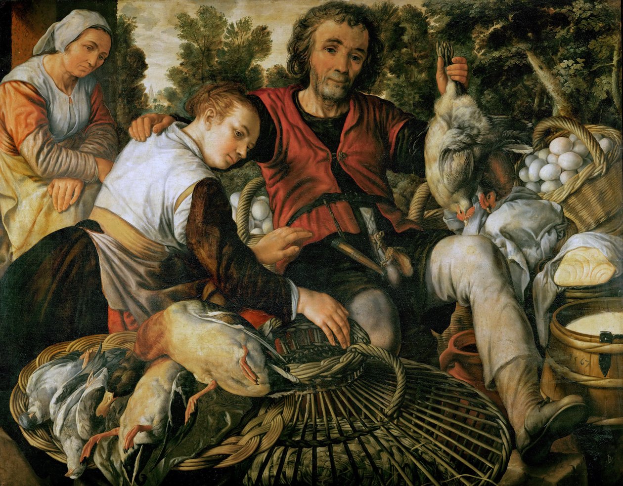 Early Netherlandish Art: Market scene by Beuckelaer, Joachim (ca. 1533-1574) de Joachim Beuckelaer