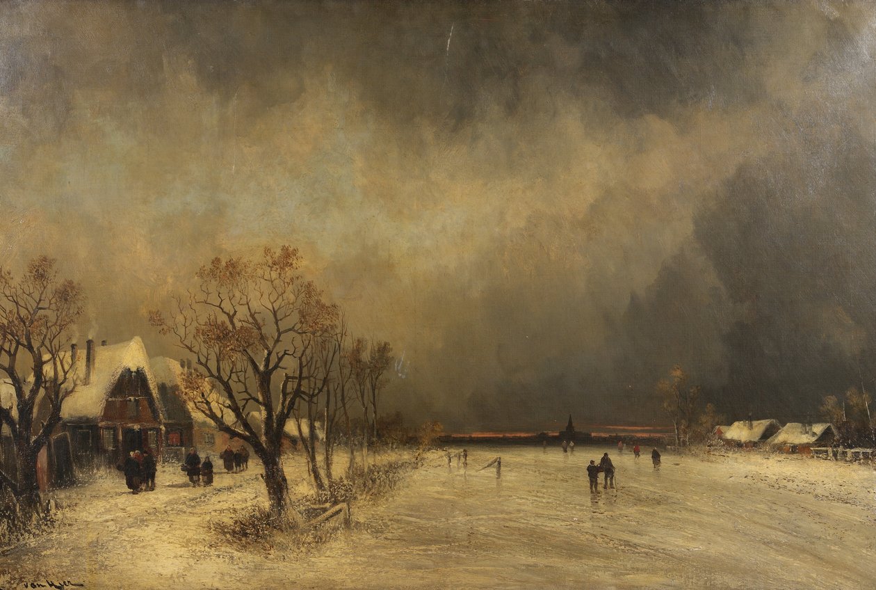 No aperto do inverno, c.1900 de Joachim Hierschl Minerbi