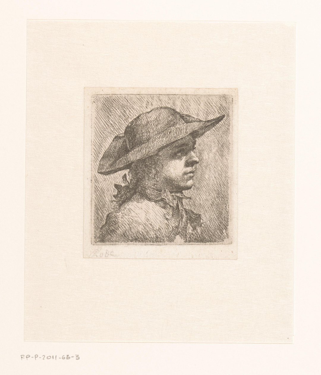 Retrato de um jovem com chapéu de Joachim Martin Falbe (attributed to)