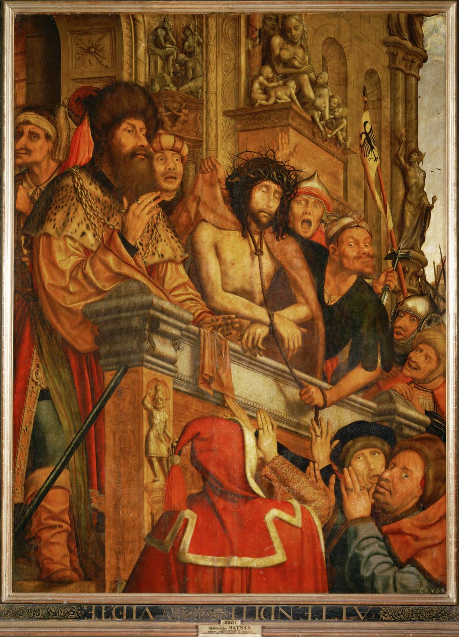 Cristo apresentado ao povo (pintura sobre madeira) de Joachim & Massys Quentin (c.1466-1530) Patinir