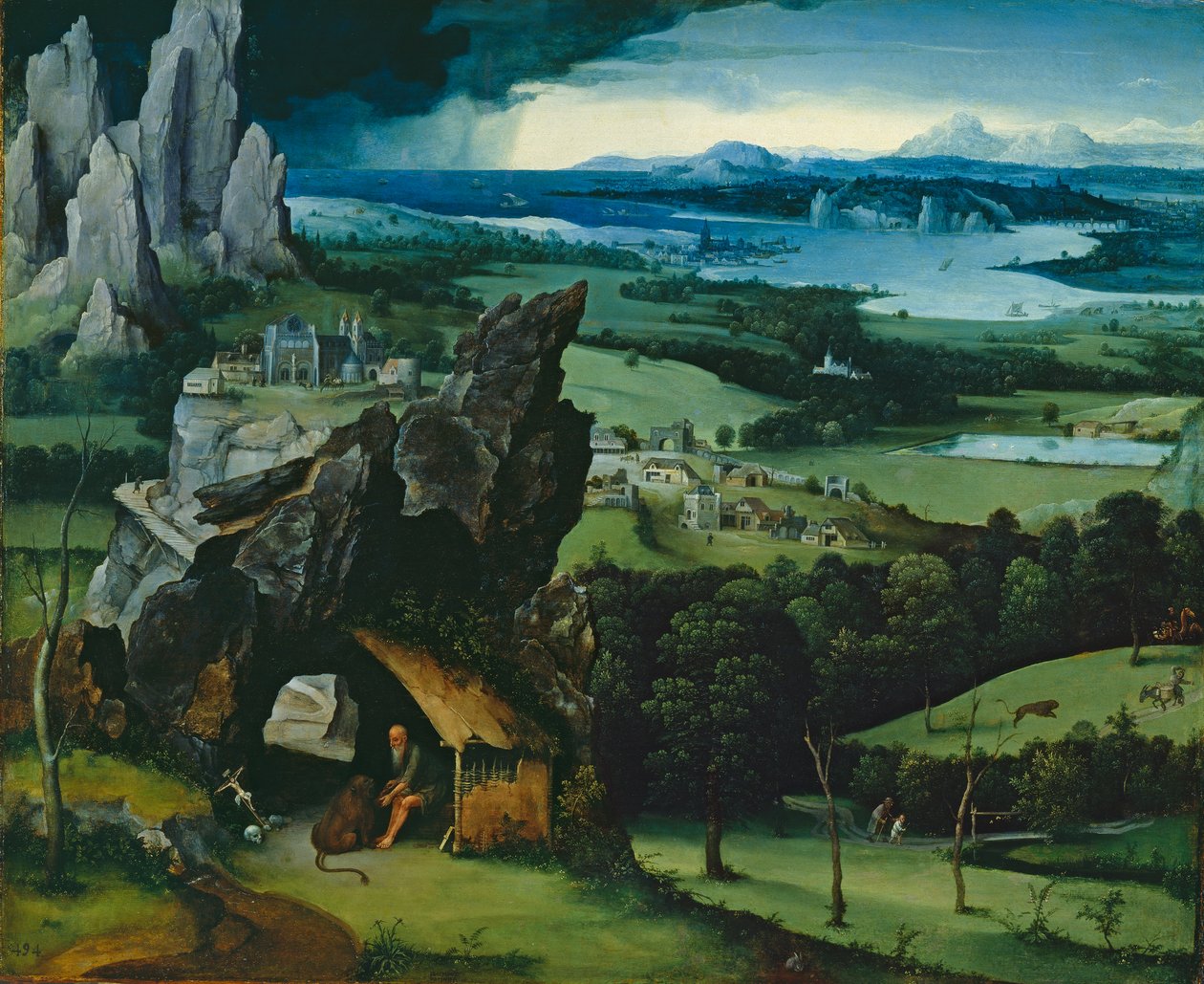 Paisagem com São Jerônimo, 1516-7 de Joachim Patenier