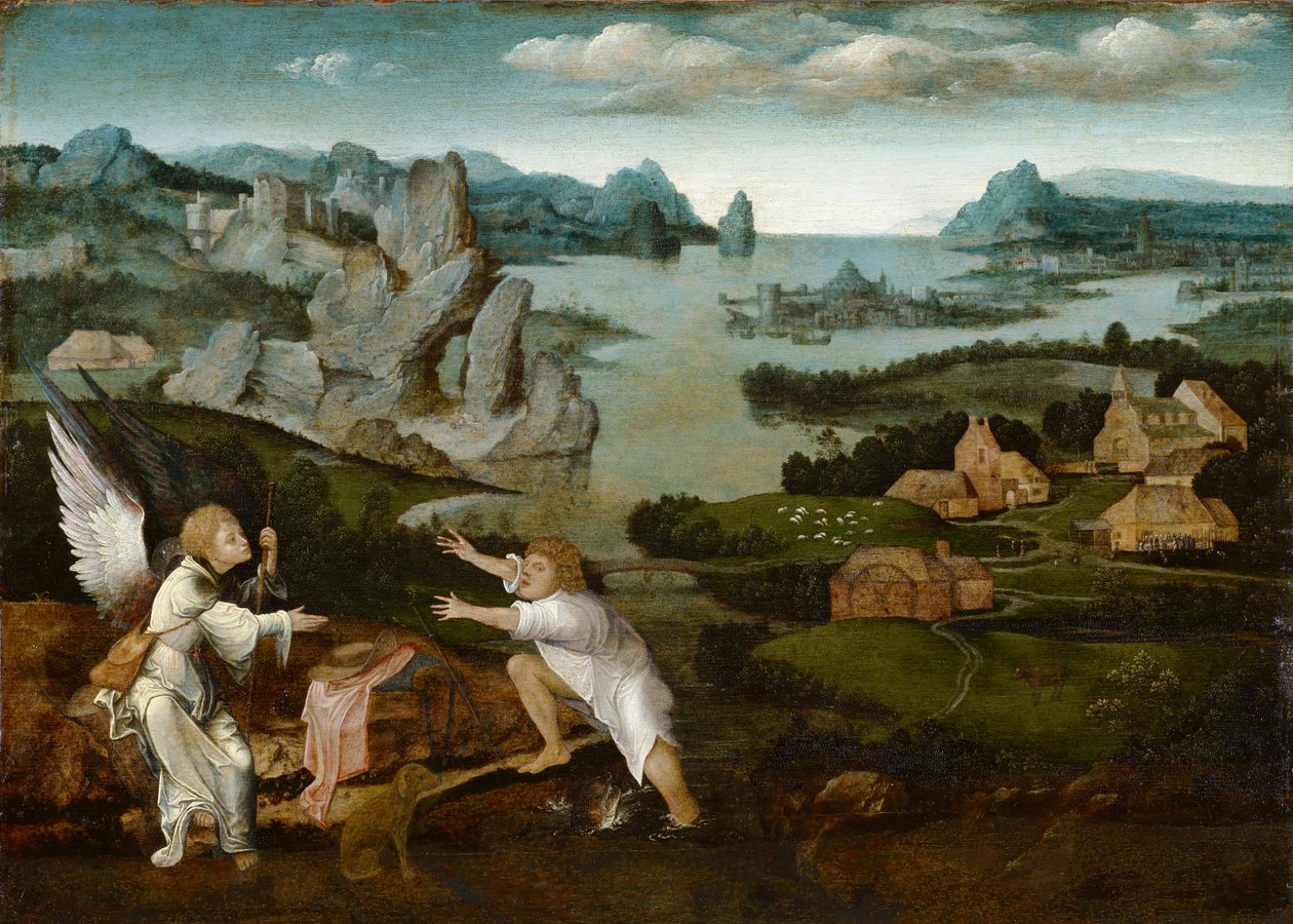 Paisagem com Tobias e o Anjo de Joachim Patenier