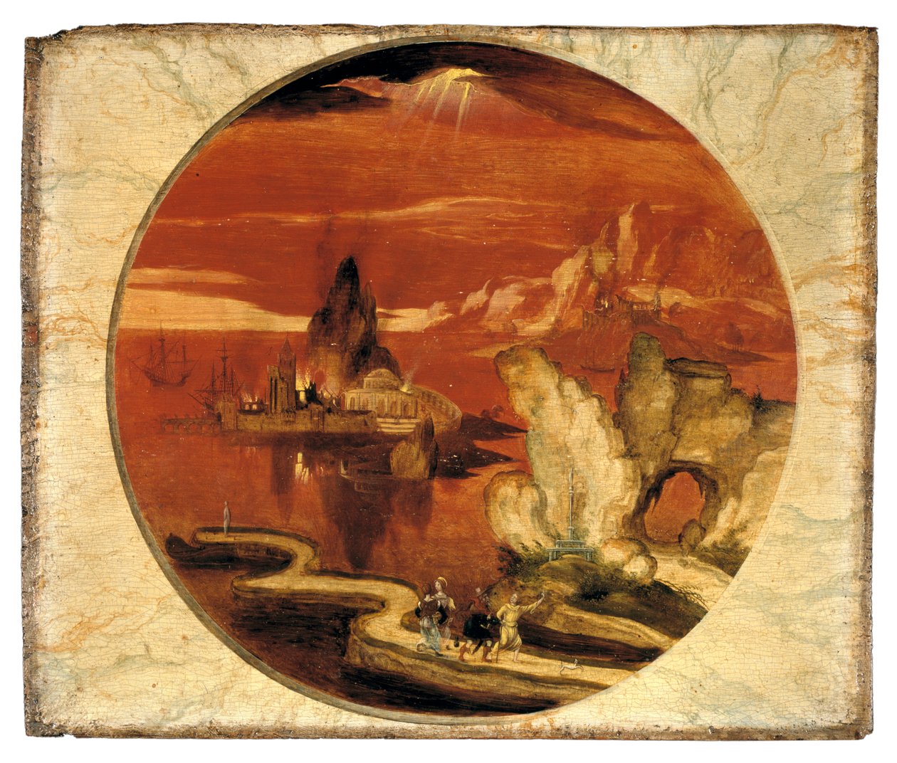 Sodoma e Gomorra em Chamas (óleo sobre painel) de Joachim Patenier