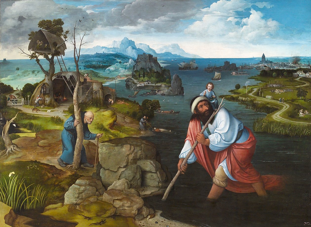 Paisagem com São Cristóvão, ca 1524 de Joachim Patinir