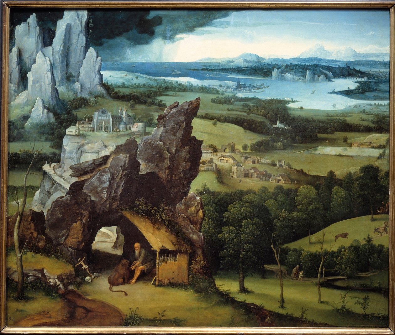Paisagem com Pintura de São Jerônimo por Joachim Patinir (1485-1524) de Joachim Patinir