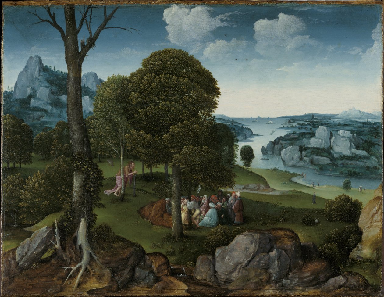Paisagem com o sermão de João Baptista de Joachim Patinir