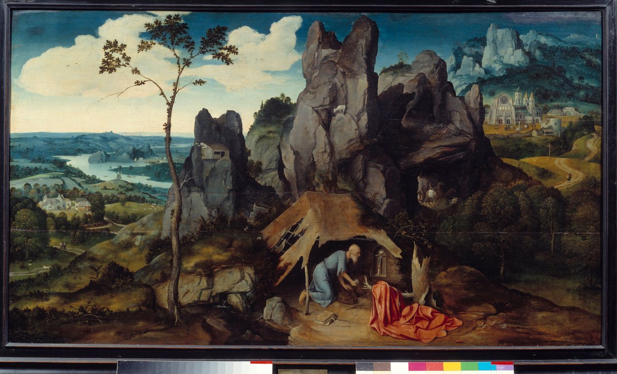 Pintura de São Jerônimo no Deserto por Joachim Patinir (1485-1524) de Joachim Patinir