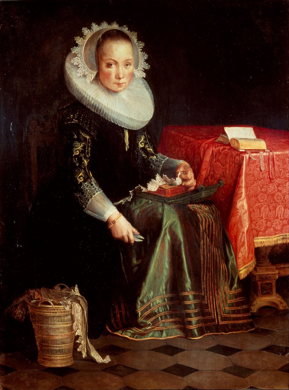 Retrato de Eva Wtewael 1607-1635, 1628 de Joachim Wtewael or Utewael
