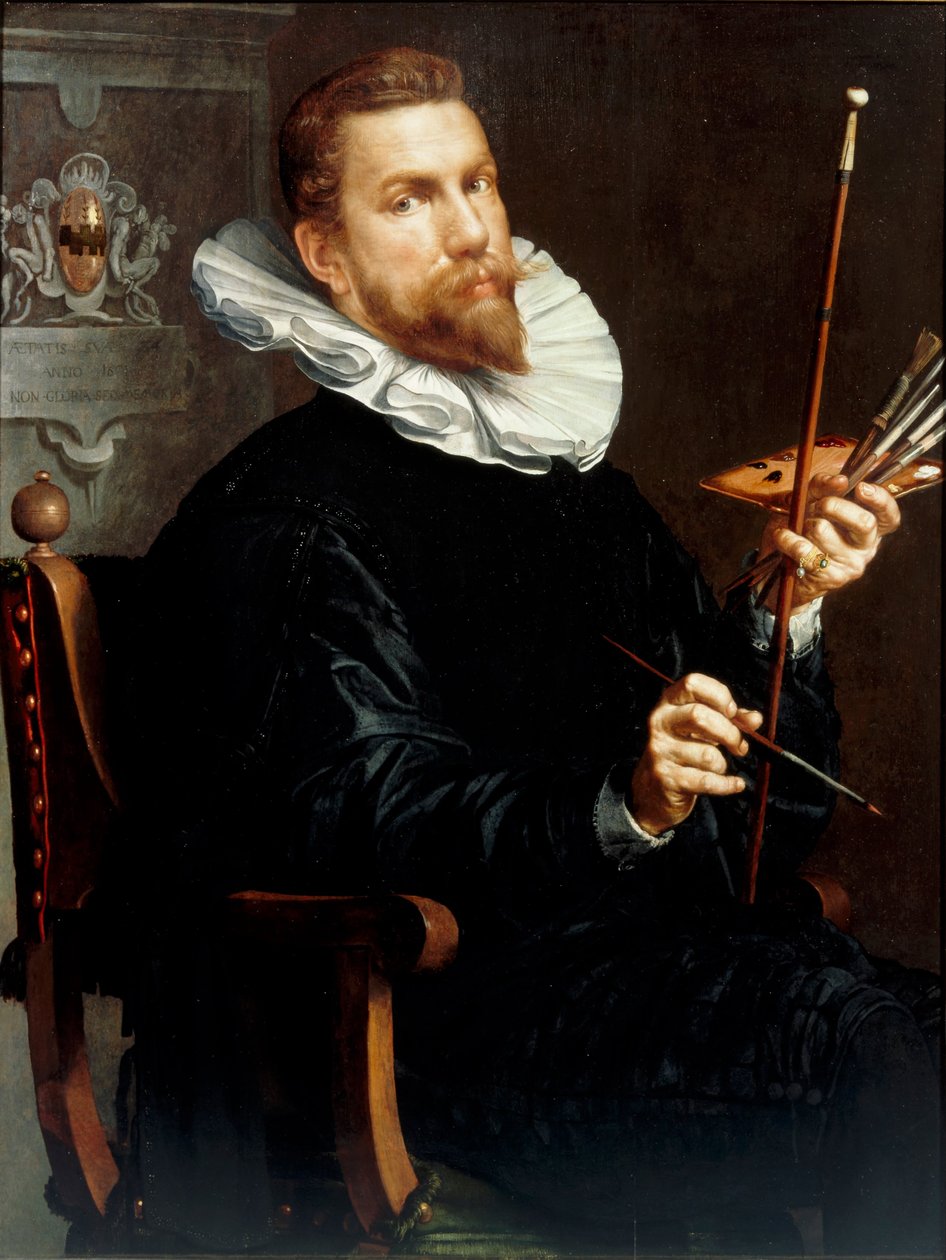 Auto-retrato, 1601 de Joachim Wtewael or Utewael
