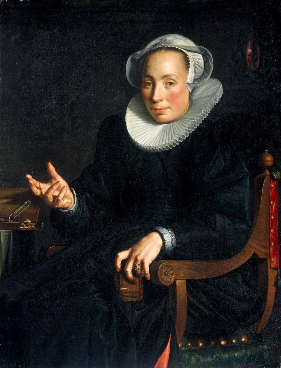 Retrato de Christina Wtewael van Halen 1568-1629, 1601 de Joachim Wtewael or Utewael