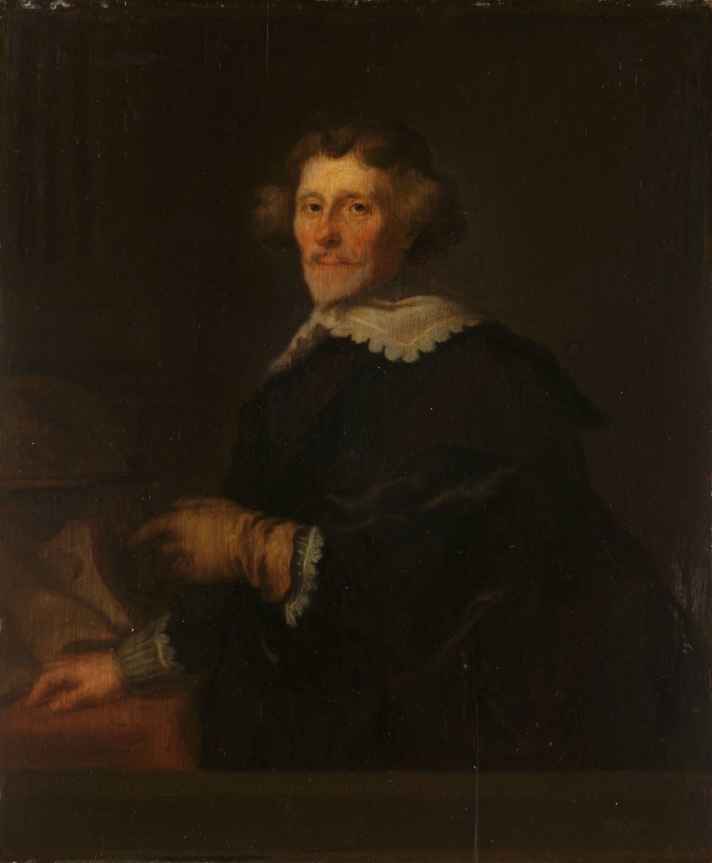 Retrato de Pieter Corneliszoon Hooft, oficial de justiça de Muiden, historiador e poeta de Joachim von Sandrart (I)