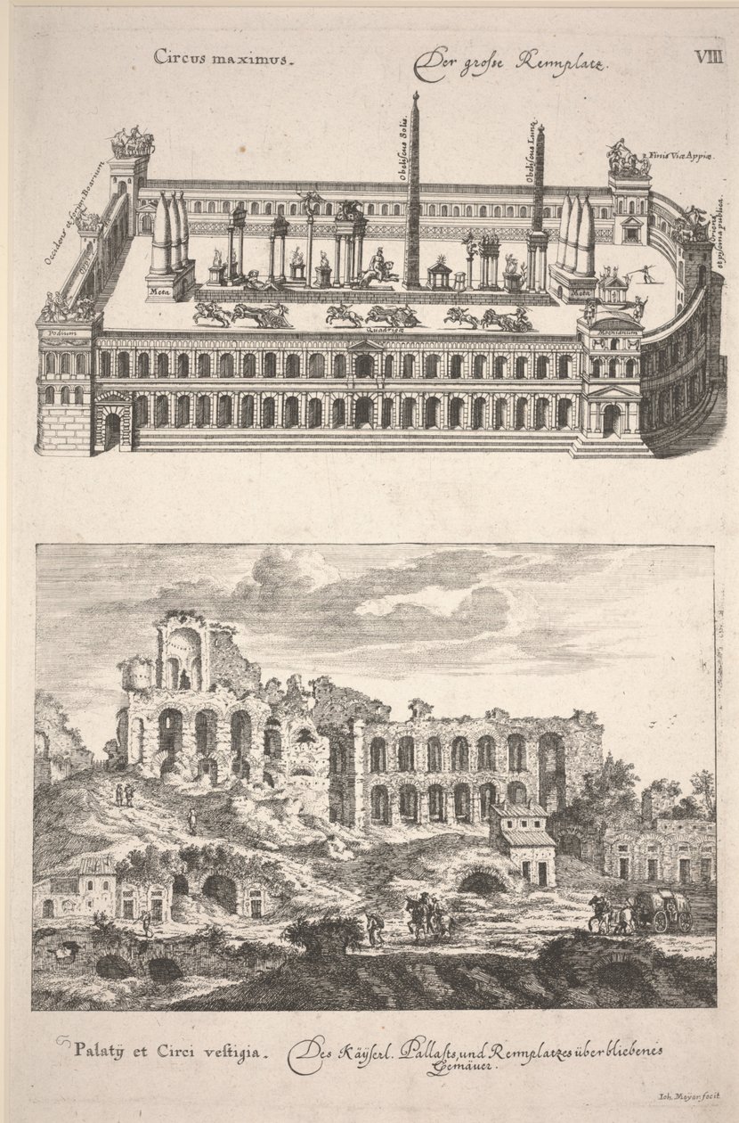 Ilustração de "Des Alten und Neuen Roms Grosser Schau-Platz" de Joachim von Sandrart de Joachim von Sandrart