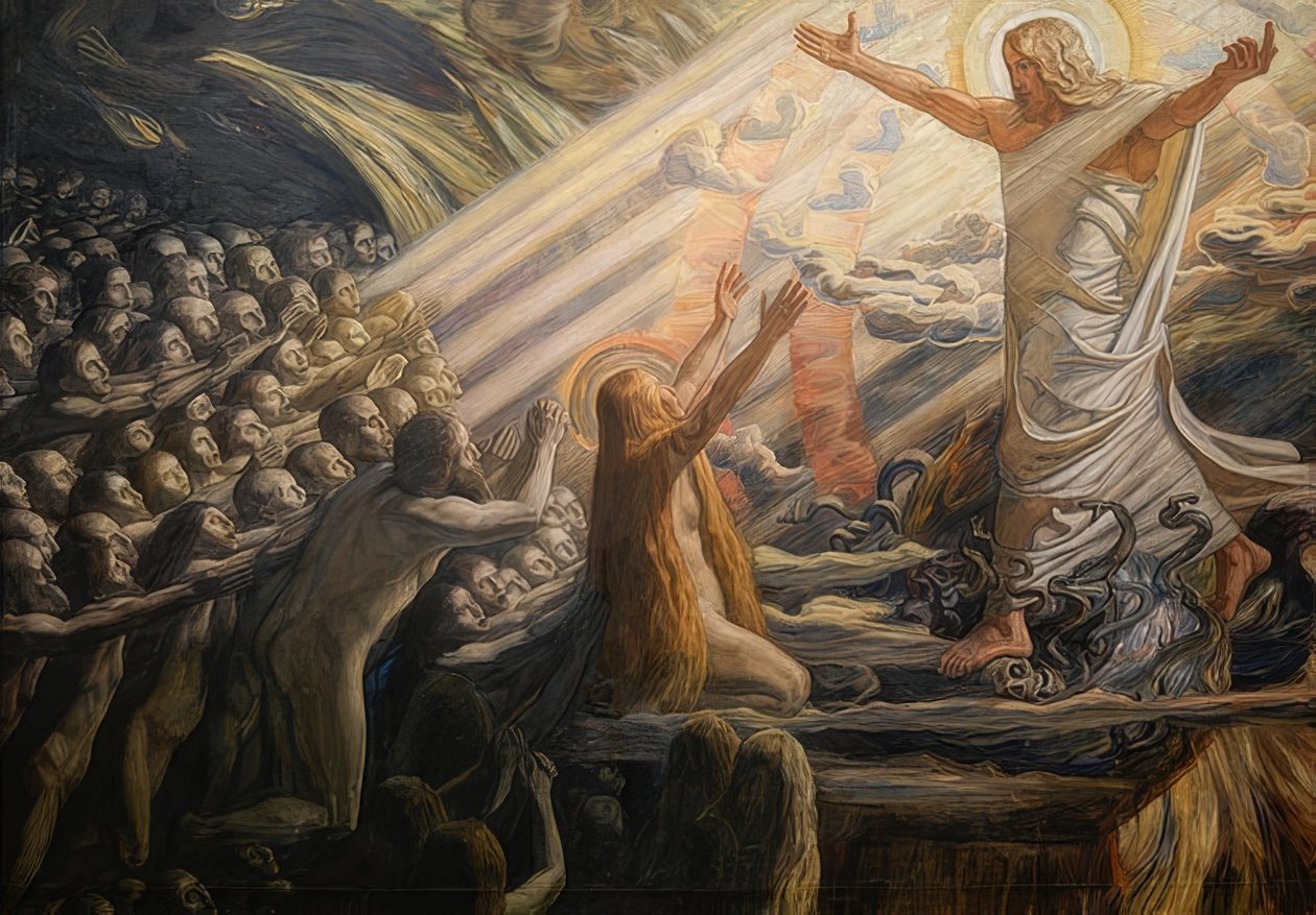 Descida de Cristo ao reino dos mortos. 1891-94 de Joakim Frederik Skovgaard
