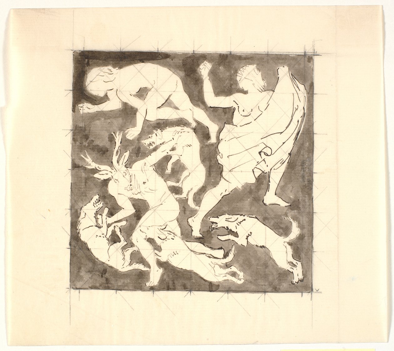 Morte de Acteon de Joakim Frederik Skovgaard