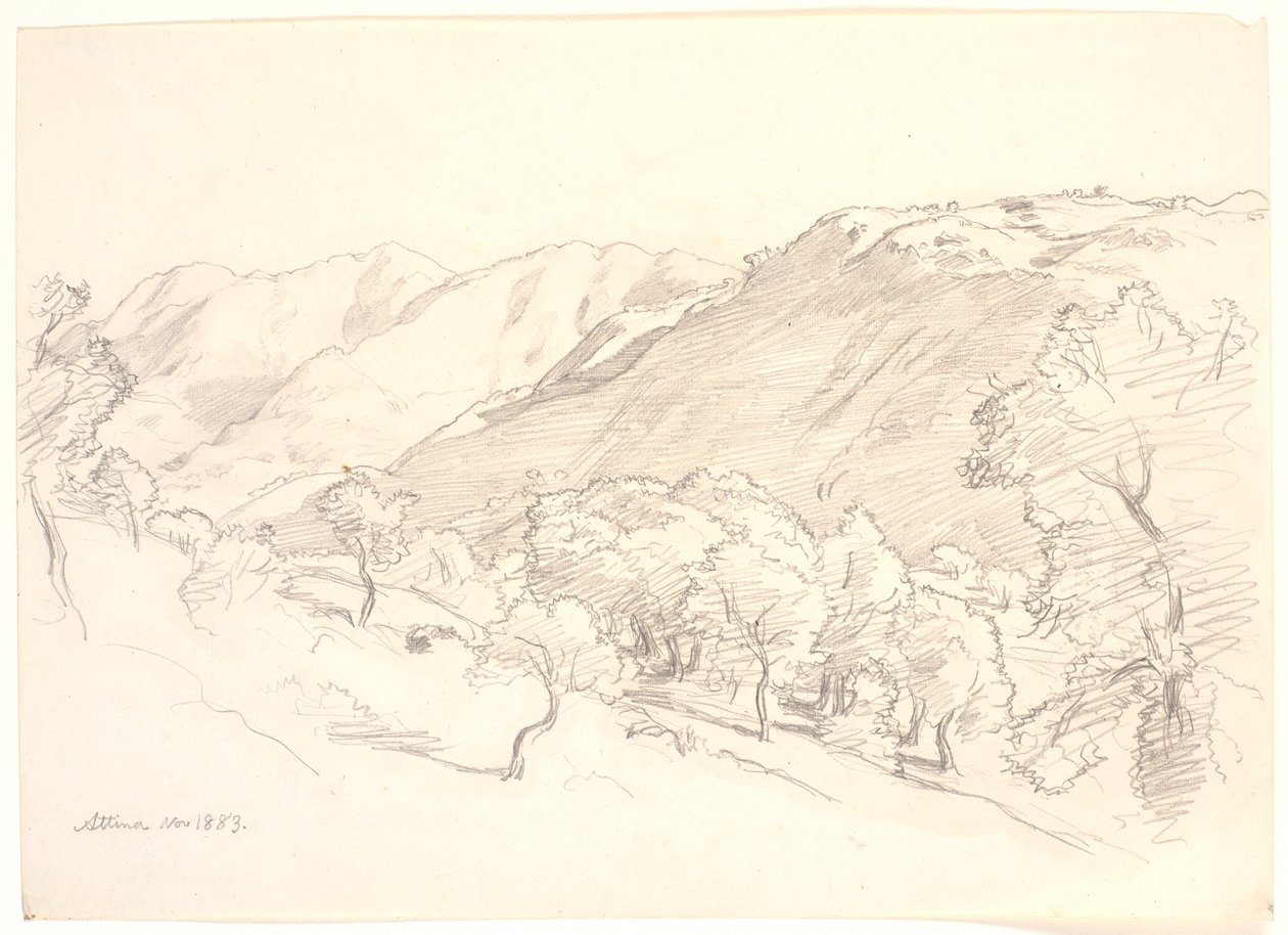 Paisagem montanhosa, Attina de Joakim Frederik Skovgaard