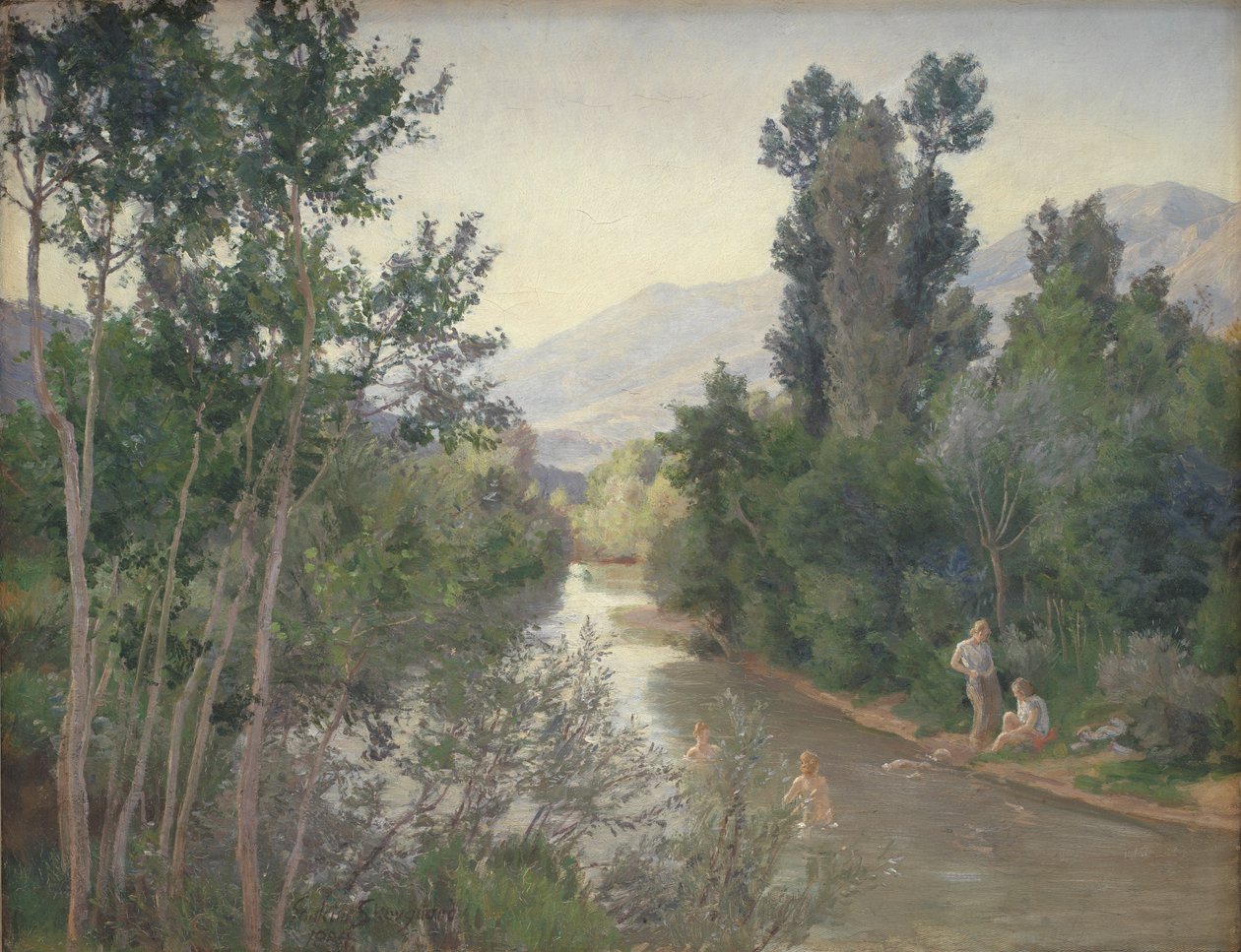 Dia de outono pelo rio Liri de Joakim Frederik Skovgaard