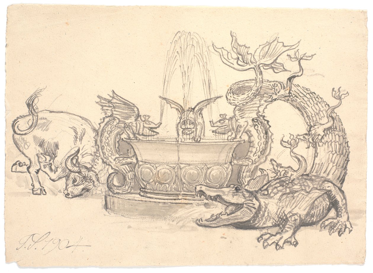 A batalha pela Fonte do Dragão de Joakim Frederik Skovgaard