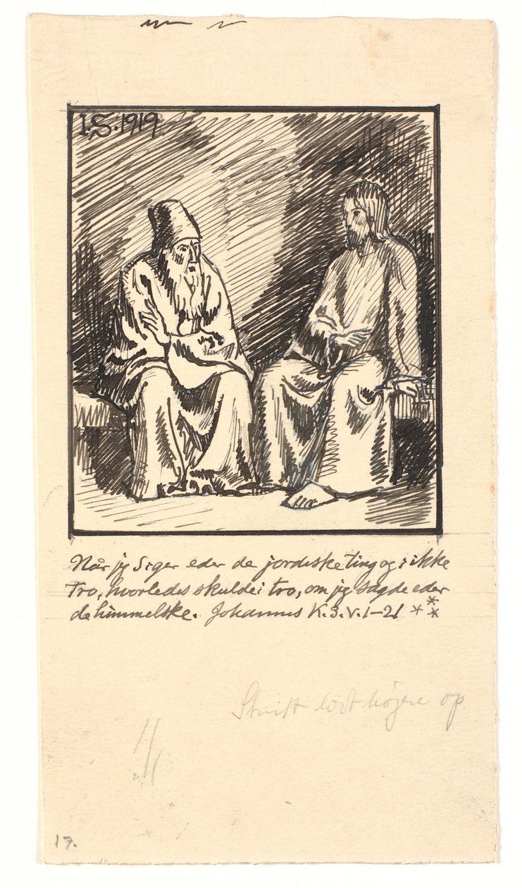 Cristo e Nicodemos de Joakim Frederik Skovgaard