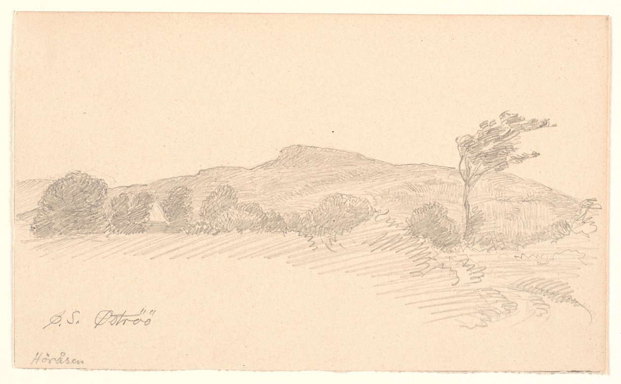 Paisagem com vista para o cume de Höråsen. Öströö de Joakim Frederik Skovgaard