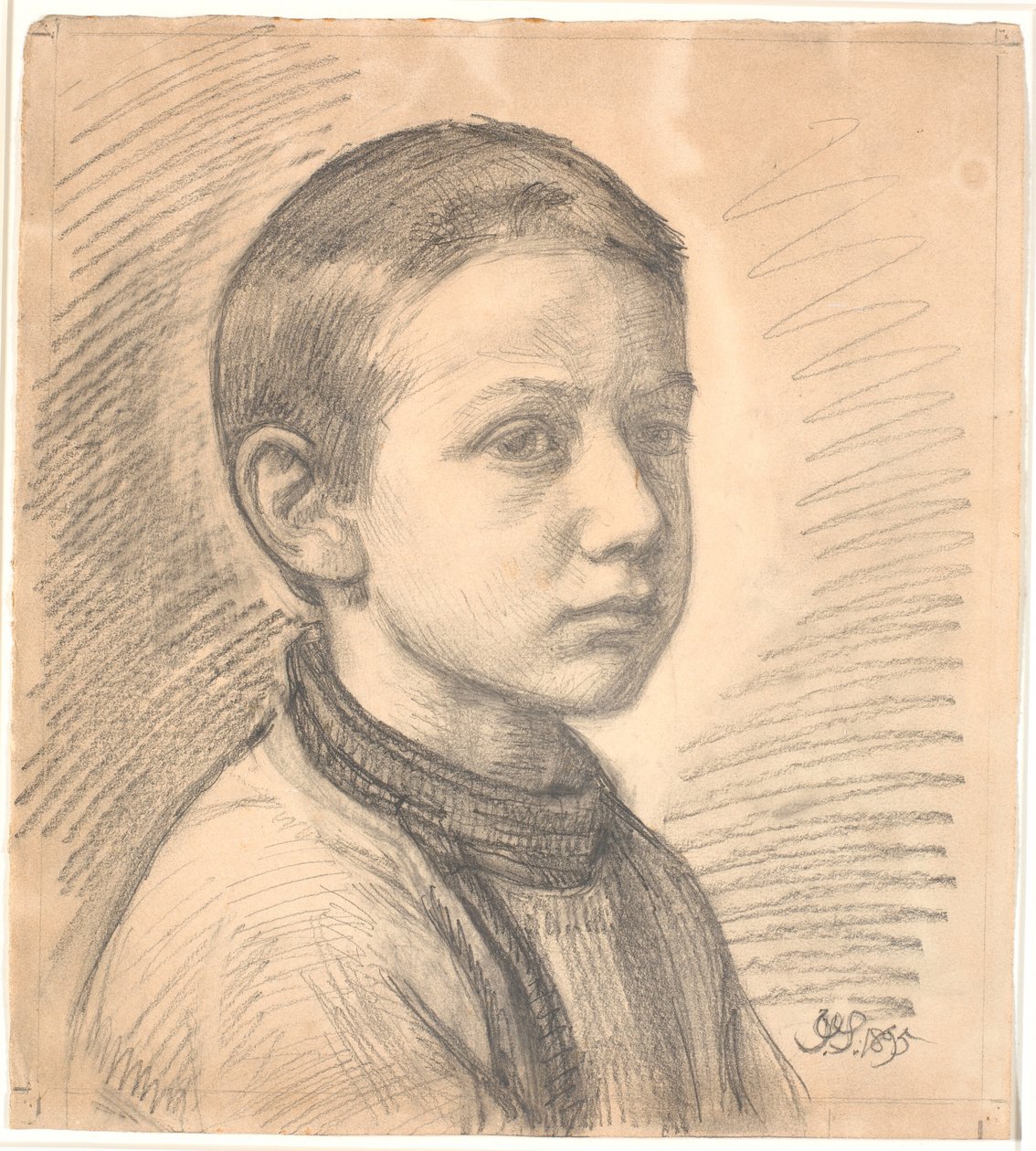 Retrato do pintor J.Th. Skovgaard quando menino de Joakim Frederik Skovgaard
