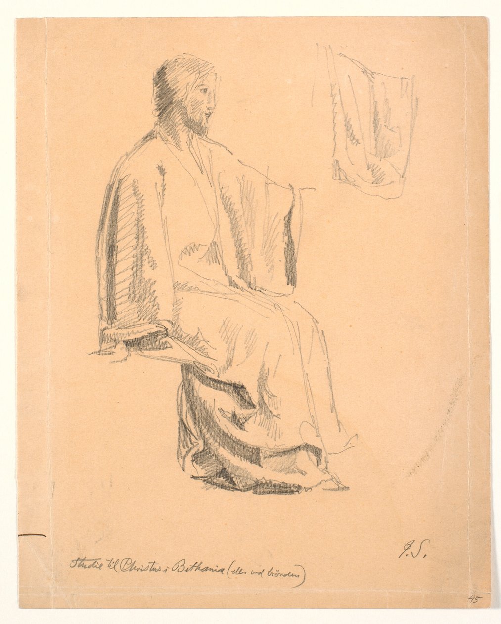 Estudo de Cristo sentado de Joakim Frederik Skovgaard