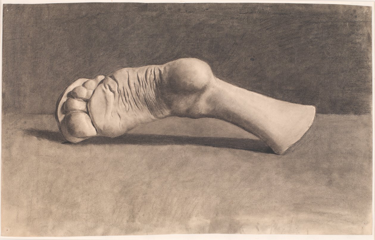 Desenho após gesso. Um pé de Joakim Frederik Skovgaard
