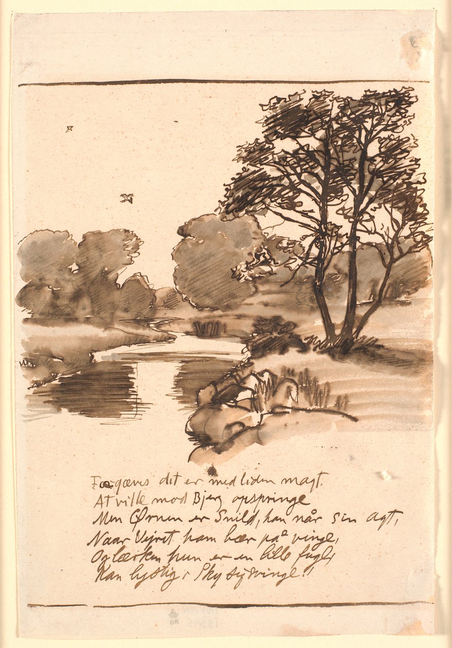 Rascunho de "Aaen" de Joakim Frederik Skovgaard