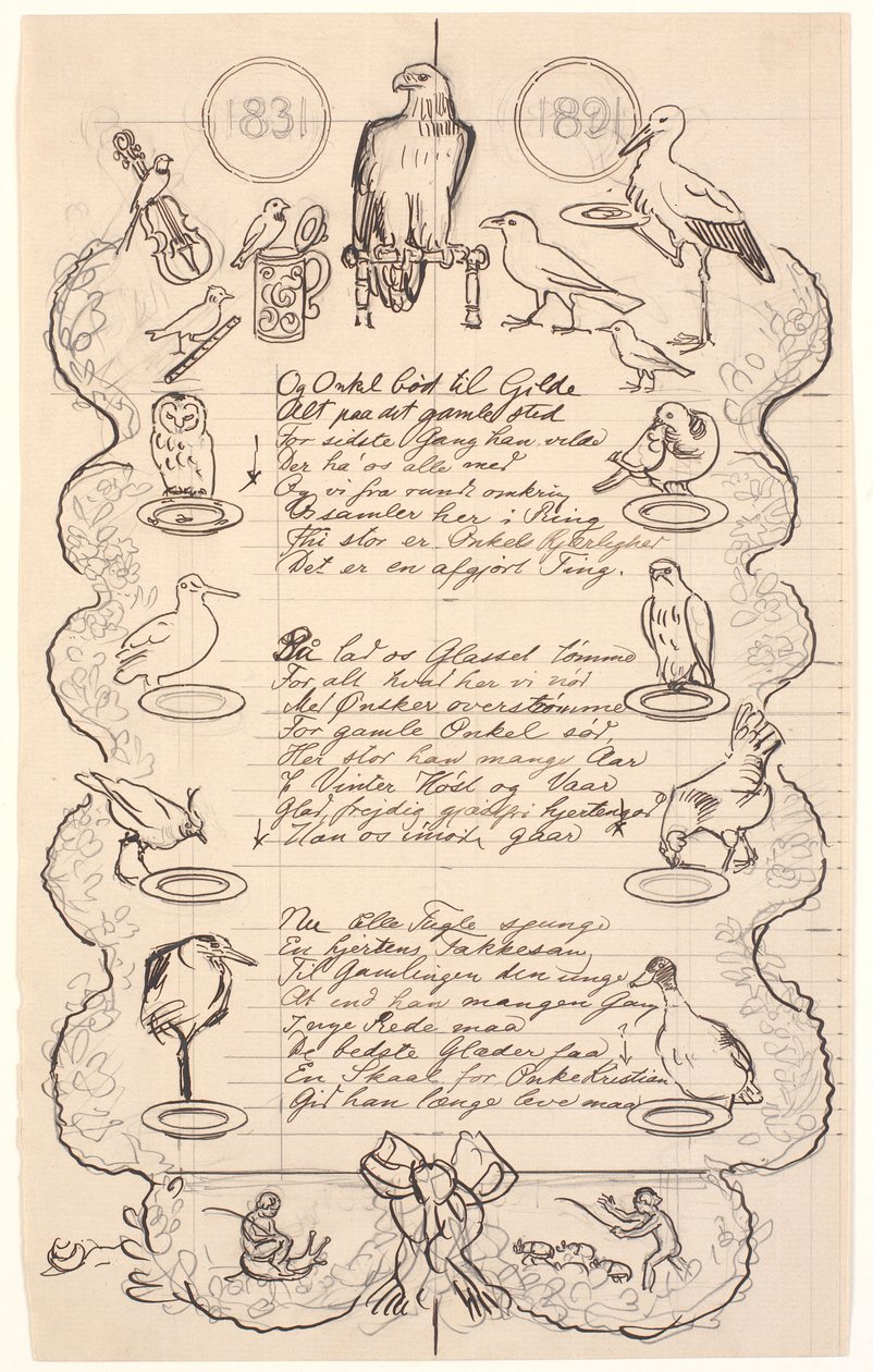 Vinhetas sobre uma música para Onkel Kristian, o corretor da bolsa H.C. Aggersburg de Joakim Frederik Skovgaard