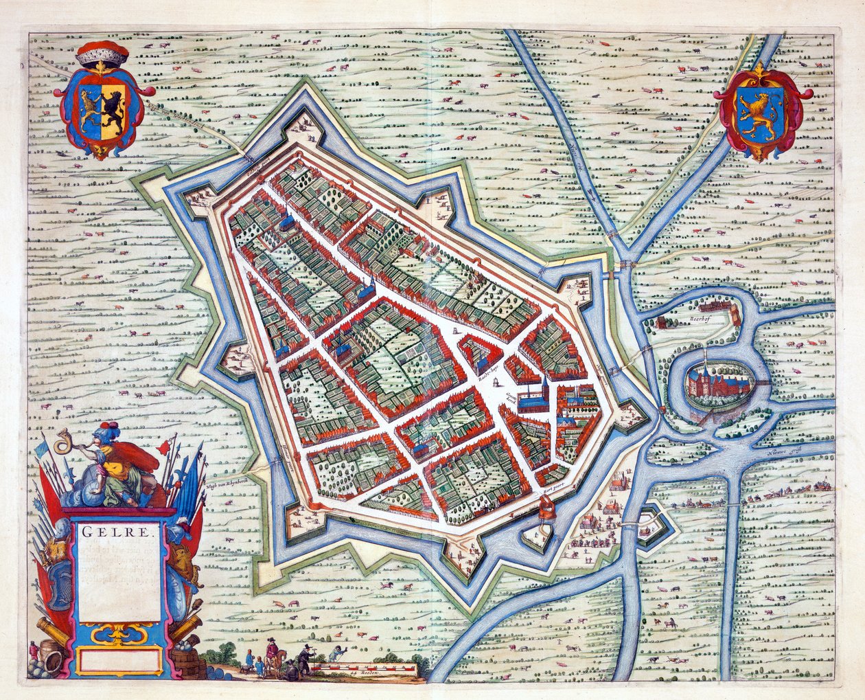 Gelre, 1649 (gravura à mão) de Joan Blaeu