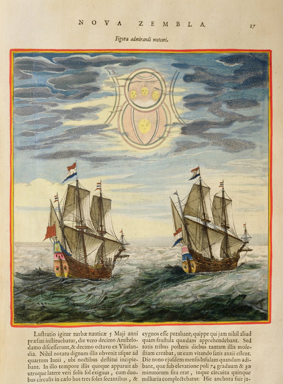 O sol e as estrelas guiando os marinheiros a caminho, do &39;Atlas Maior, Sive Cosmographia Blaviana&39;, 1662 de Joan Blaeu