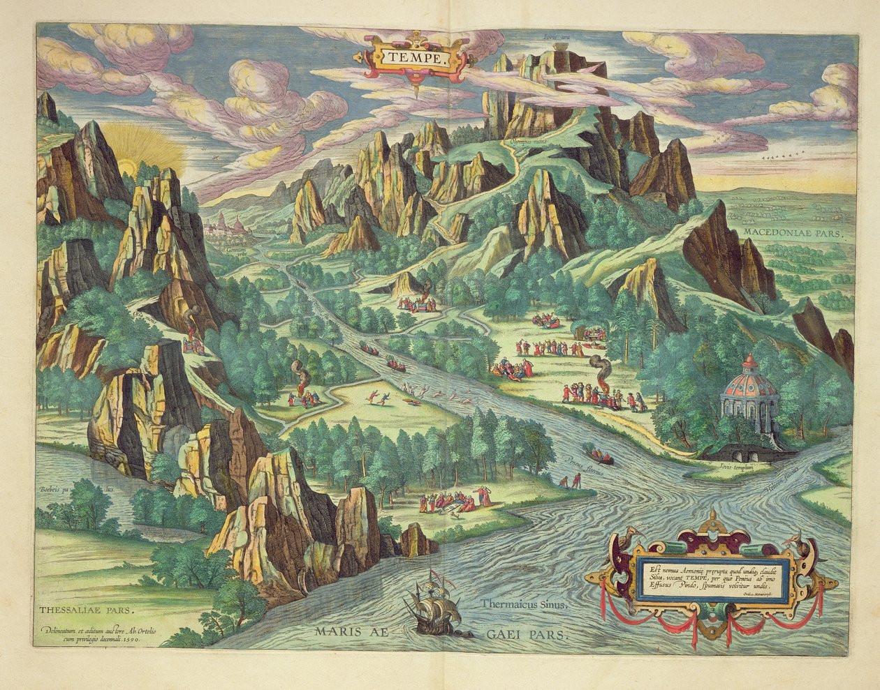 Vista da antiga Tessália do &39;Atlas Major&39;, 1662 de Joan Blaeu