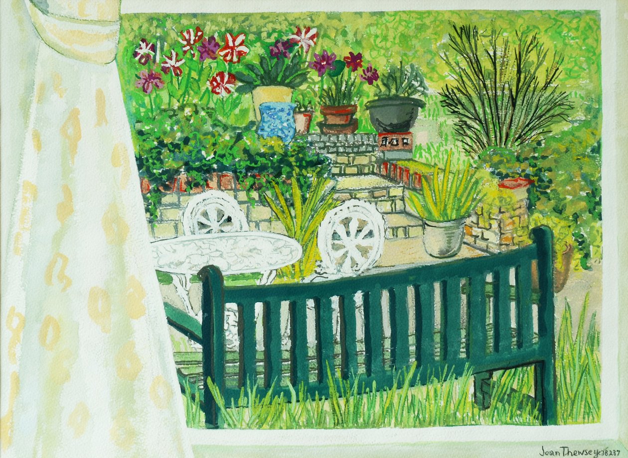 Cynthias Garden, 2011, guache de Joan Thewsey
