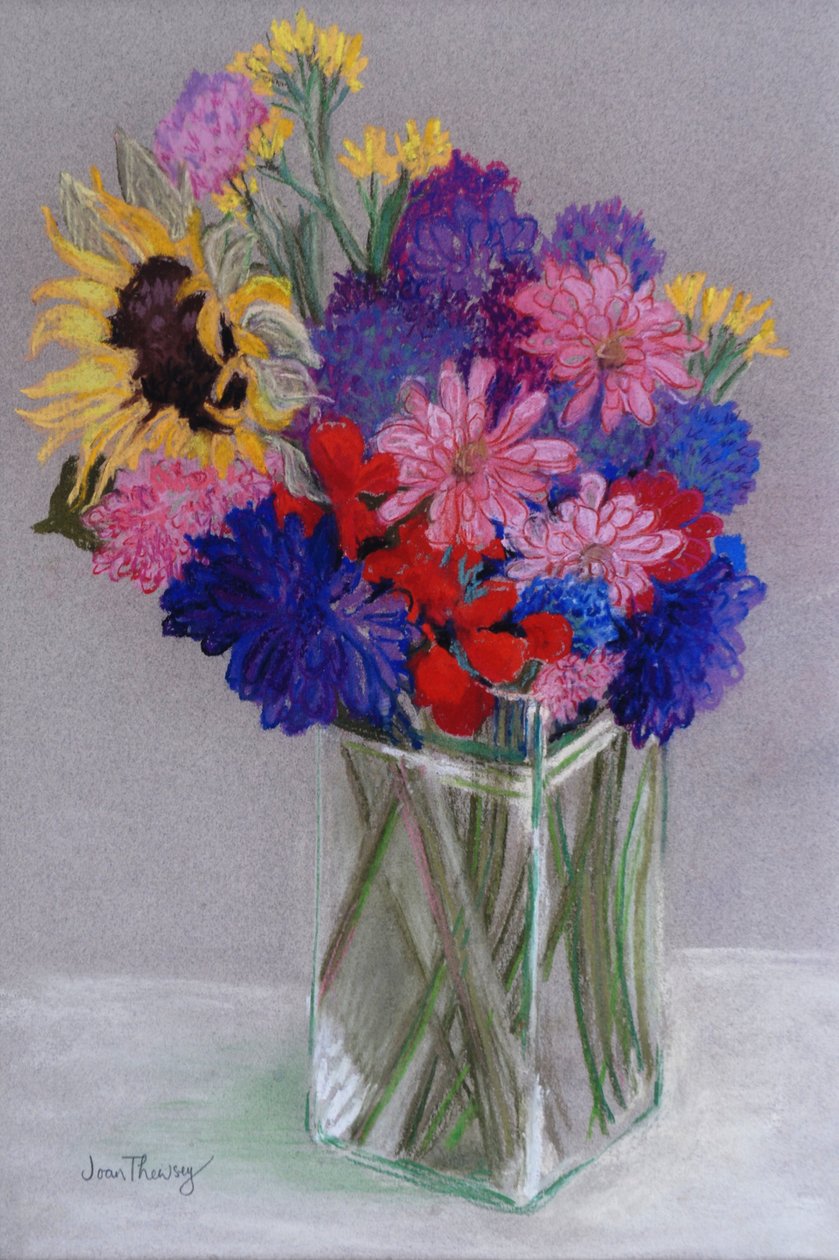 Flores de Jan, 2010, (pastel) de Joan Thewsey