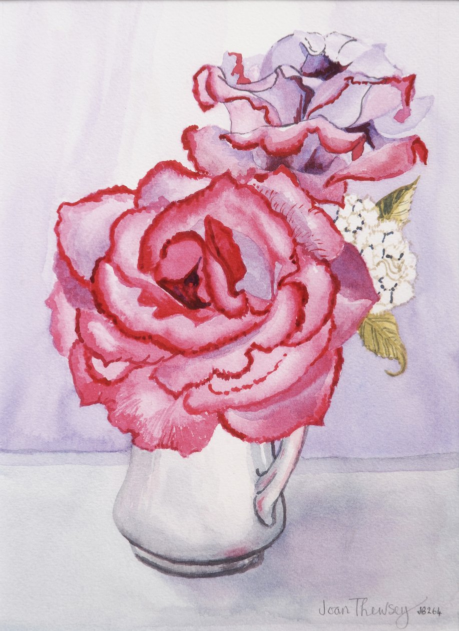 Madge&39;s Rose, 2010 (wc em papel artesanal) de Joan Thewsey