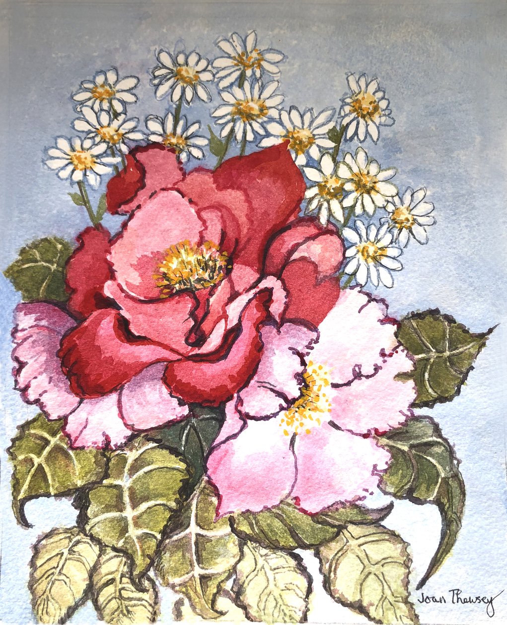 Uma rosa vermelha e uma rosa de Joan Thewsey