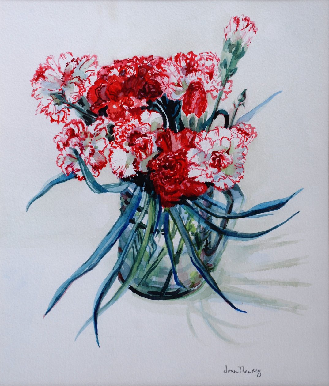 Rosa rosa e vermelho cottage 2004 de Joan Thewsey