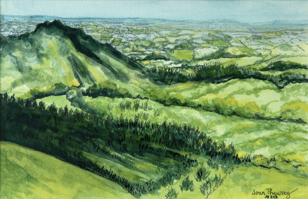 Vista de Sue em maio, Limousin France, 2010 water colour de Joan Thewsey