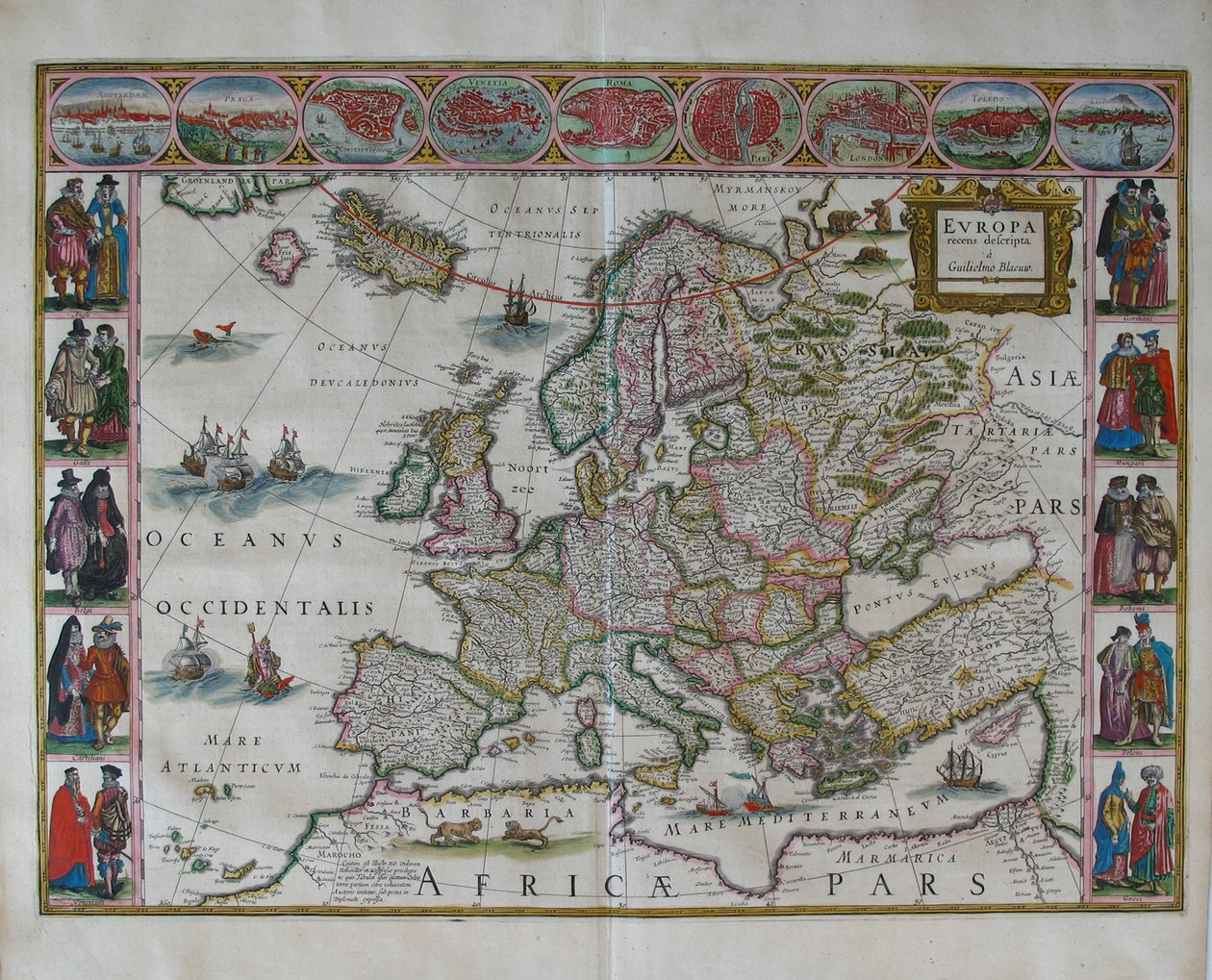 Mapa da Europa De: Atlas Maior de Joan Blaeu