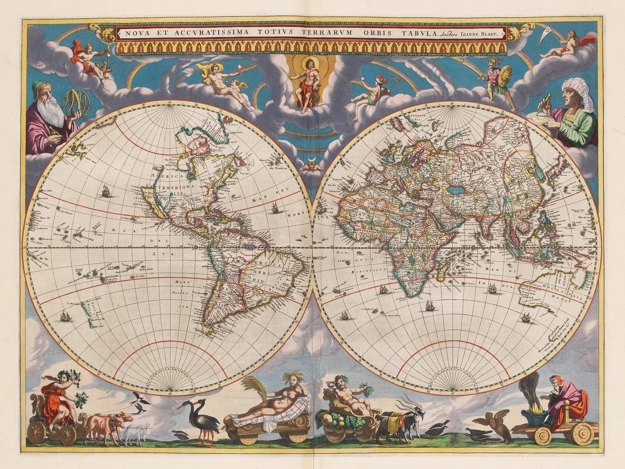 Le grand atlas, ou cosmographie Blauiane, en laquelle est exactement descritte le terre, la mer, et le ciel, vol.I de Joan Blaeu