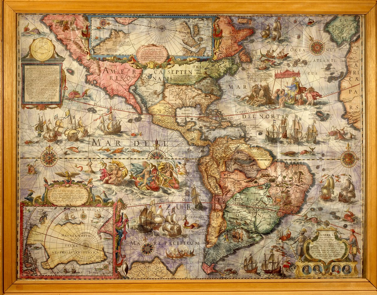 Mapa da América criado por Joan Blaeu de Joan Blaeu
