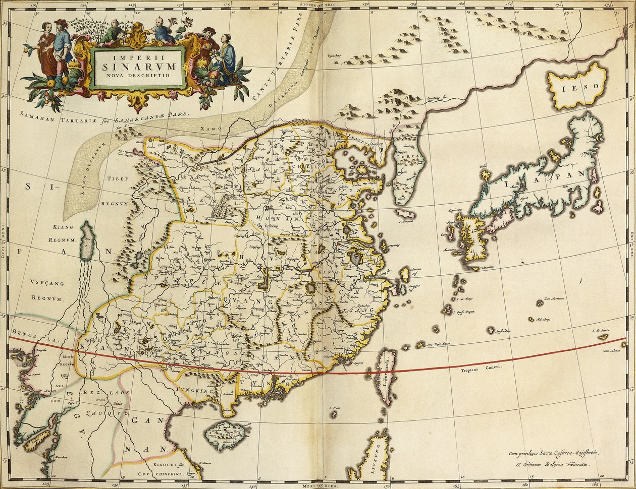 Mapa da China, do "Atlas Maior Sive Cosmographia Blaviana", 1662 de Joan Blaeu