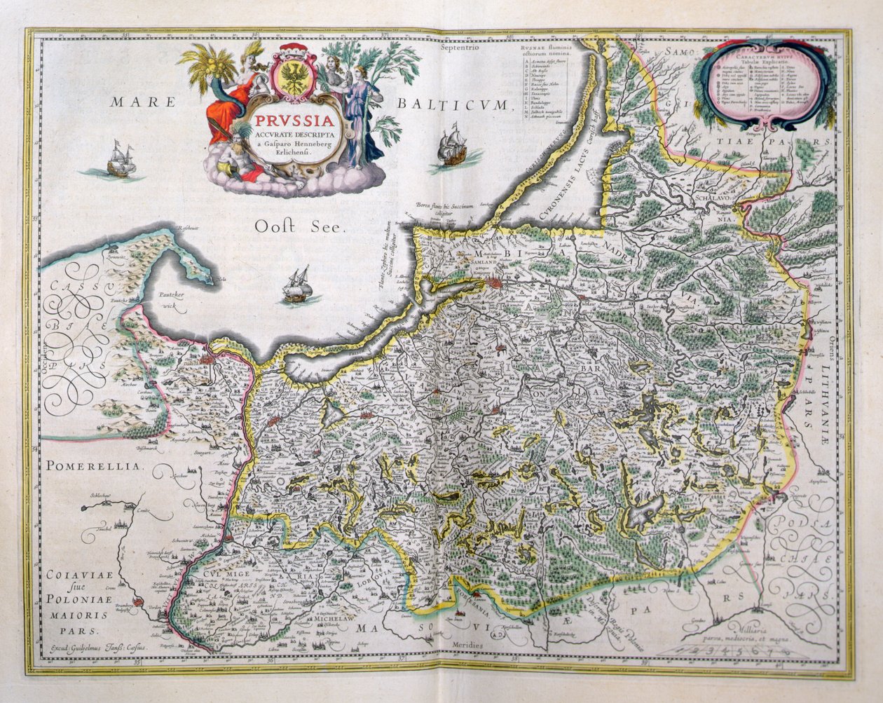 Mapa da Prússia Oriental. do 