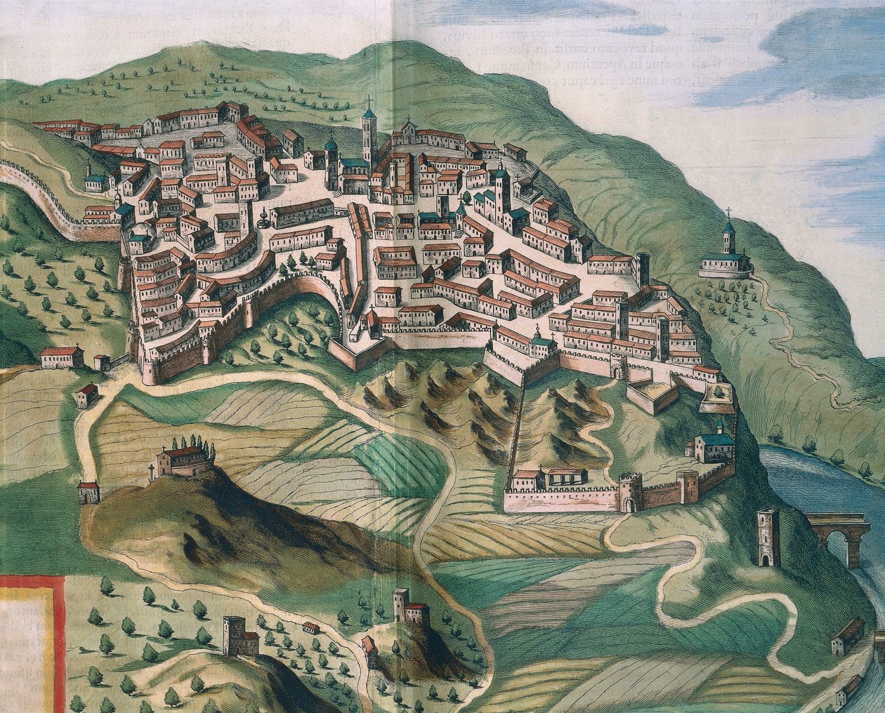 Mapa de Narni, do Theatrum civitatum et admirandorum Italiae de Joan Blaeu, gravura de Joan Blaeu