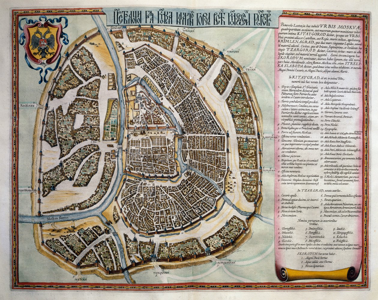 Moscovo, Volume II, Atlas Maior, de Joan Blaeu (1596-1673), gravura em cobre, Amesterdão de Joan Blaeu
