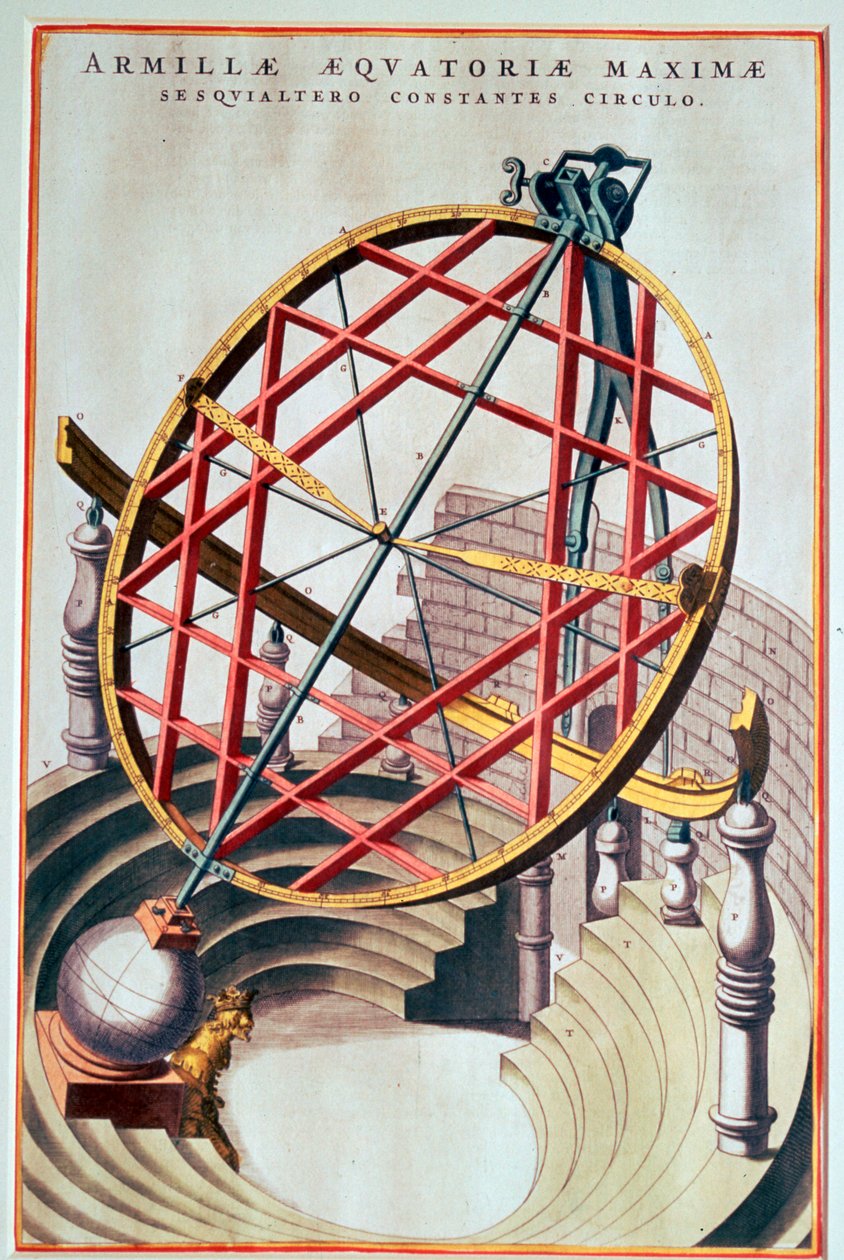O armilar equatorial de Tycho Brahe, século XVI de Joan Blaeu