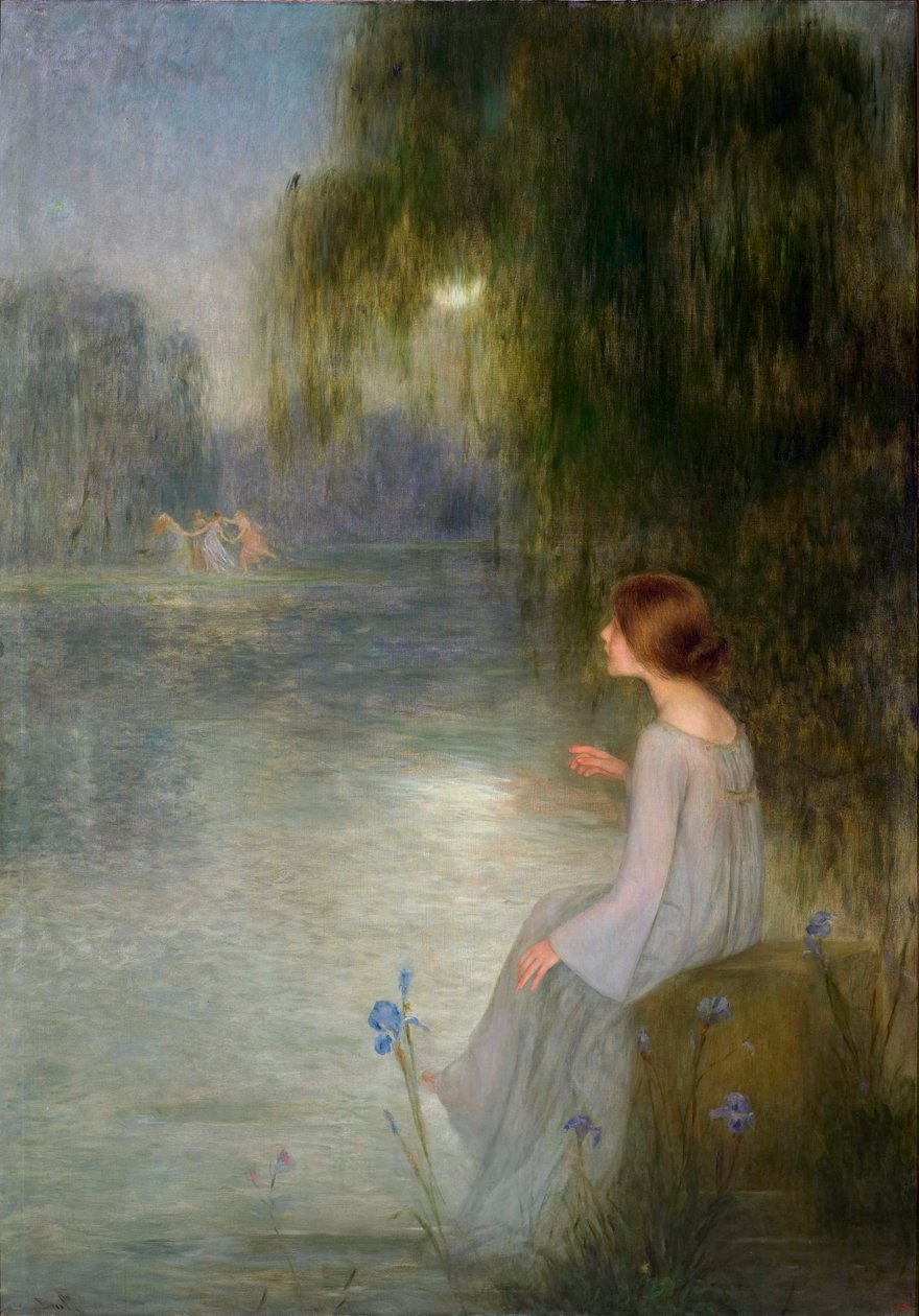 Reve - Sonho - Pintura de Joan Brull (1863-1912) - c. 1905 - Óleo sobre tela - simbologia - 200x141 - Museu Nacional d