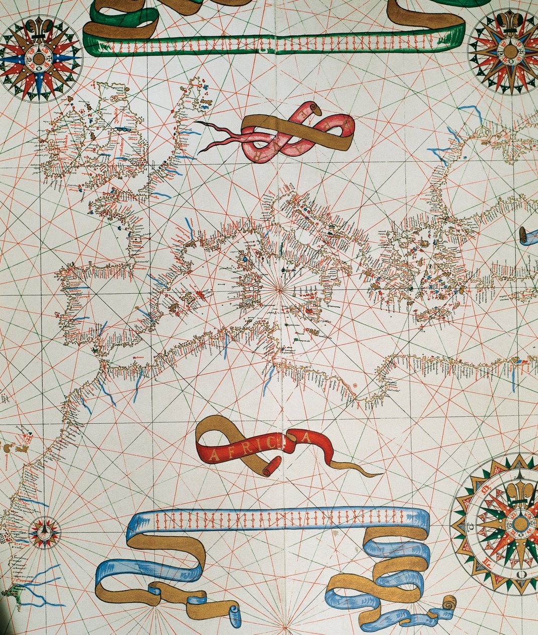 Mapa da Europa e costas do norte da África, 1587 de Joan Martines
