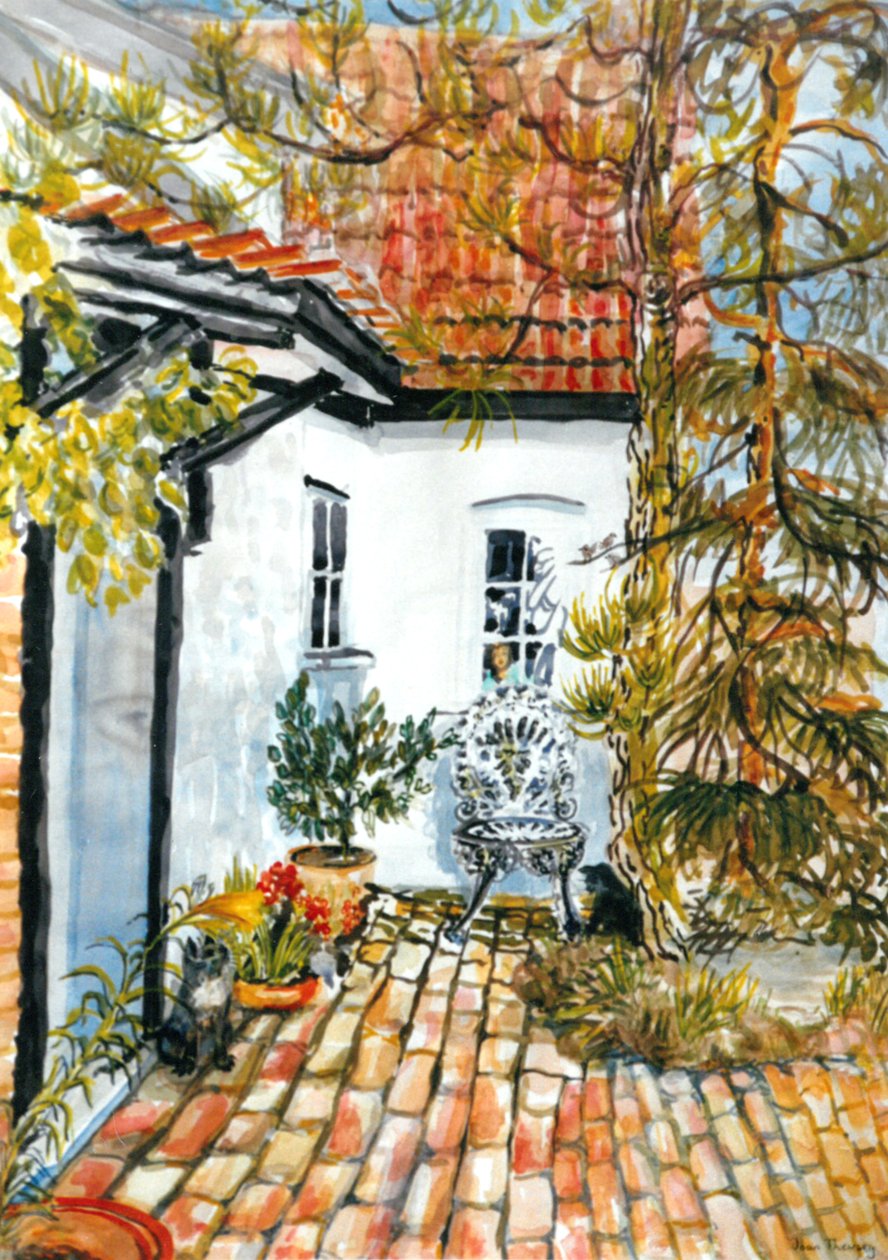 Carolines Cottage - o antigo Post Office, (guache) de Joan Thewsey