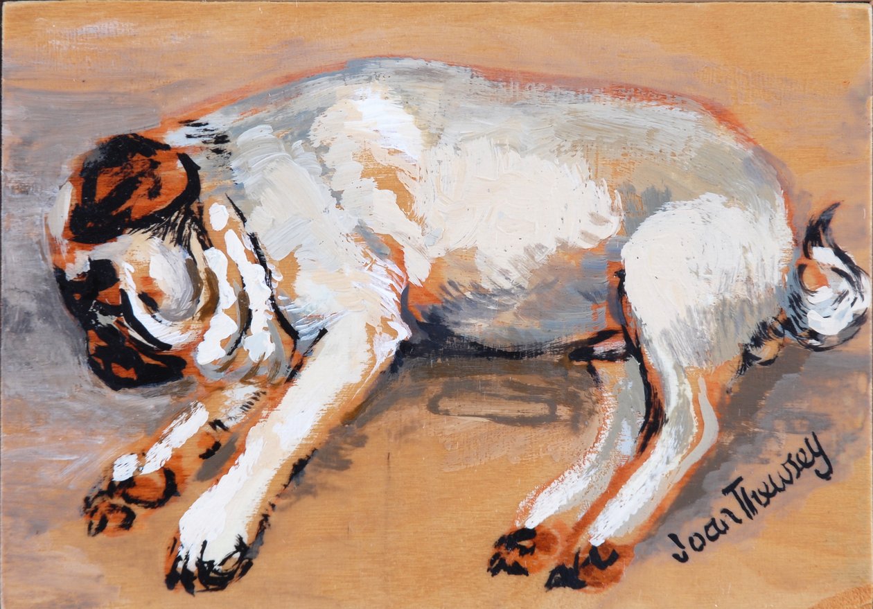 Hogarth Sleeping, 2005, (guache) de Joan Thewsey