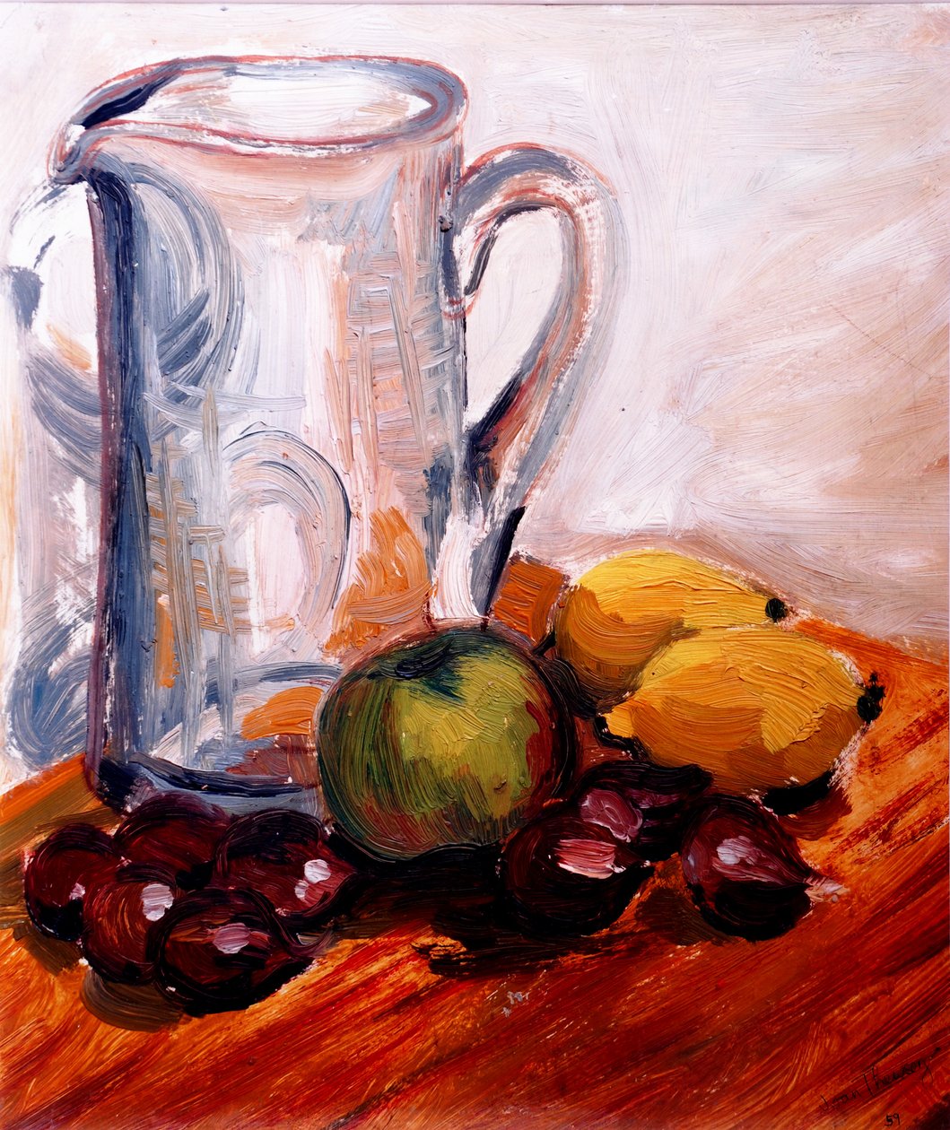 Jarro com Castanhas, 1965, Óleo sobre tela de Joan Thewsey